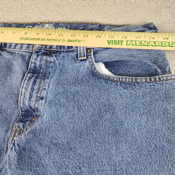 Eddie Bauer Jeans Mens 38x32 Relaxed Fit Straight Leg Y2K Baggy Denim Workwear - Picture 3 of 10